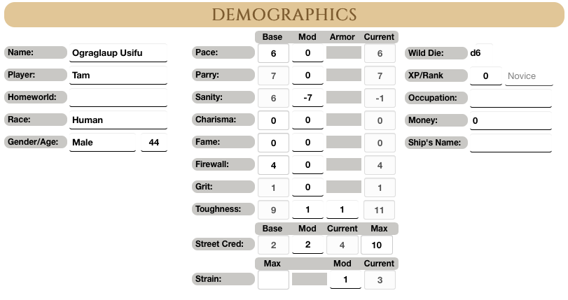 Basic Info Tab: Demographics