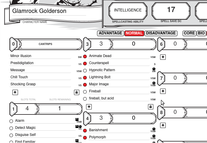 Character Sheets Roll Wiki