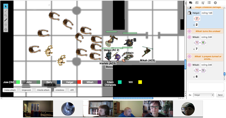The classic dungeon crawl "Stonehell" on Roll20.net