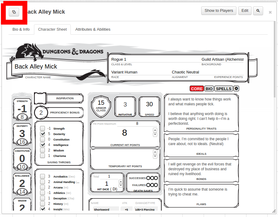 Character Sheets Roll Wiki